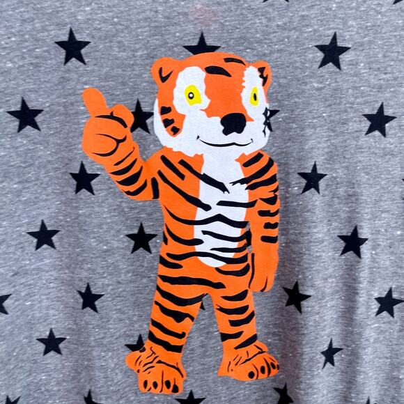 Clemson Tigers Star Print T Shirt Gray Short Sleeve Kickoff Couture Womens XL - Picture 3 of 7